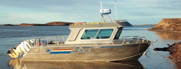 Tuktoyaktuk RCMP Boat Builds Bridges - Blue Line